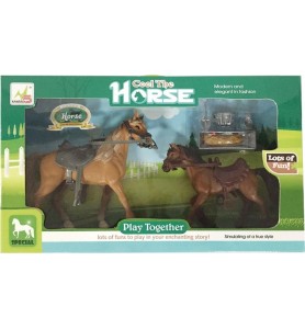 SET DE 2 CABALLOS C/ACCESORIOS