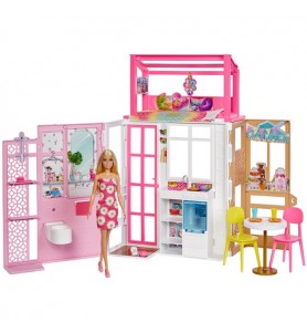 Barbie Casa 2 Pisos Con Muñeca