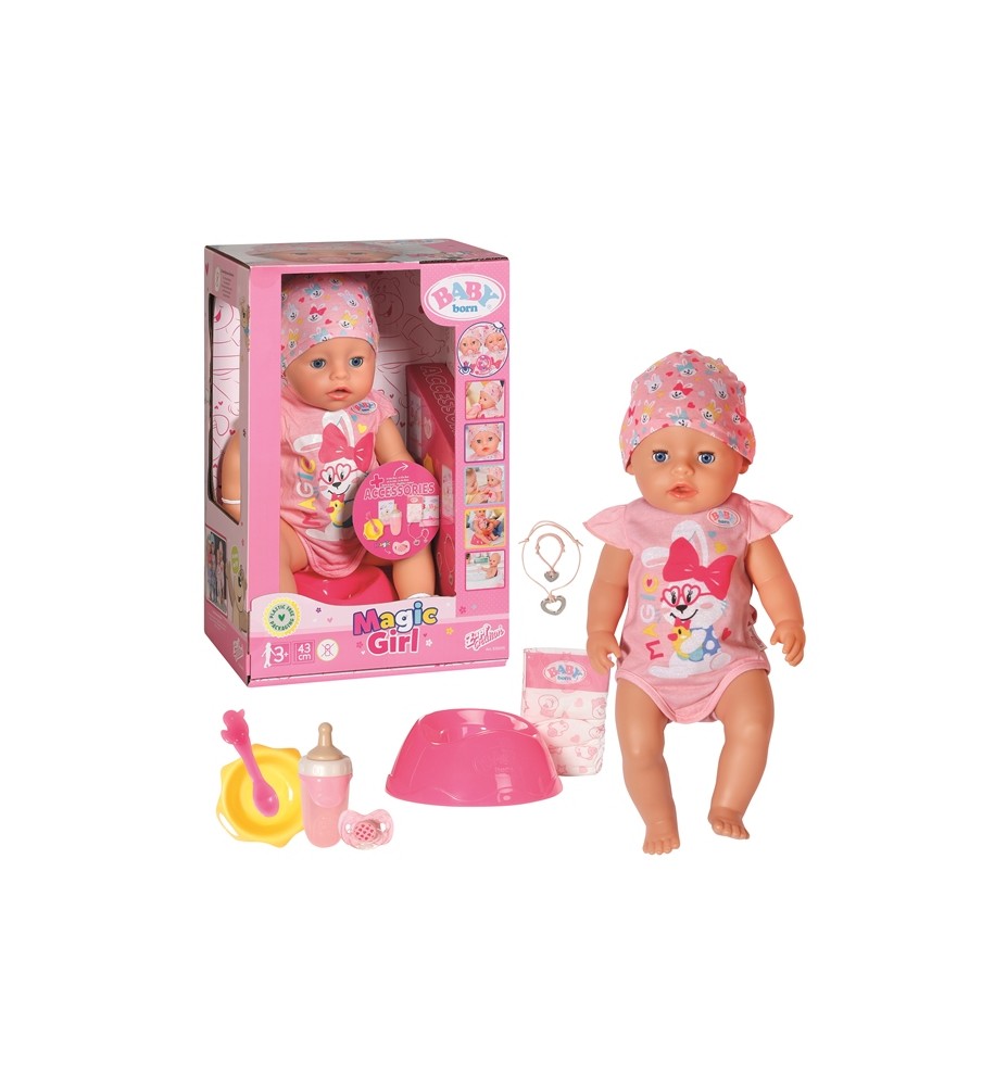 BABY born Magic - Niña vestido Rosa 43cm (Caja Abierta)