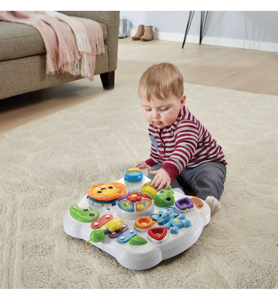 Mesa De Actividades De Madera Para Niños De 1 A 3 Años – Centro De Aprendizaje Con Clasificador De Formas Y Colores
