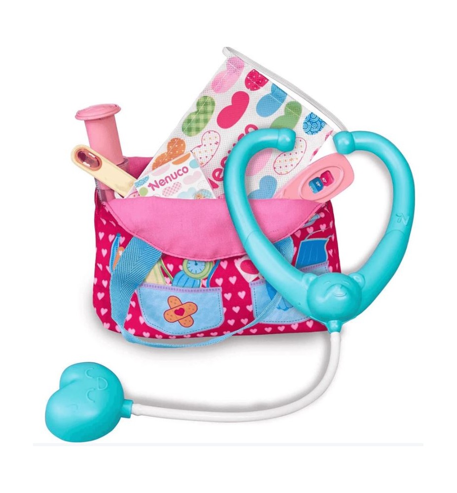 Nenuco Cura Sana – Muñeca Bebé De 35 Cm Con Botiquín De Doctor, Incluye Vendas, Tiritas, Gasas Y Stick Anti-chichones Para Jugar A Curar