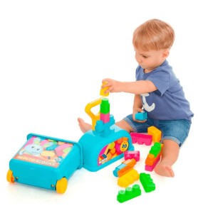 CARRITO CON 20 BLOQUES AZUL