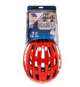 SET CASCO + PROTECCIONES ROJO