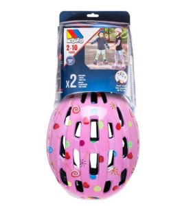 SET CASCO + PROTECCIONES ROSA