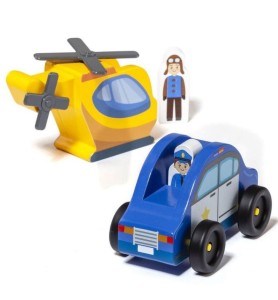 SET 4 CAMIONES MADERA