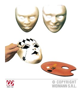 MÁSCARA BLANCA DECORABLE DE...